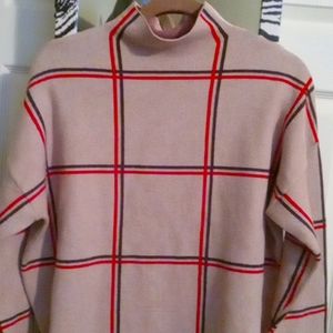 Tahari Window Pane Sweater size Large